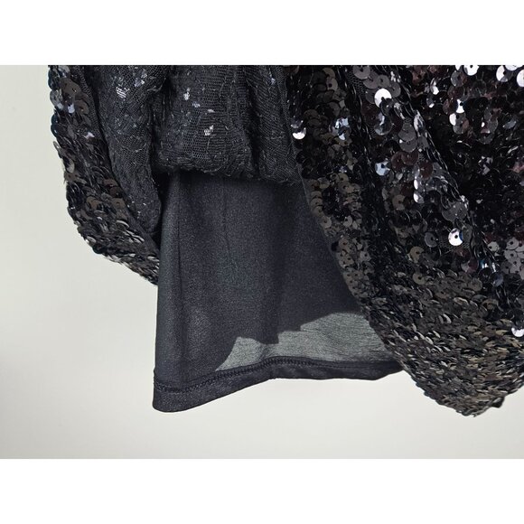 Maner Womens Glitter Sequin Dress Adjustable Spaghetti Straps Size Large Party - Picture 9 of 13